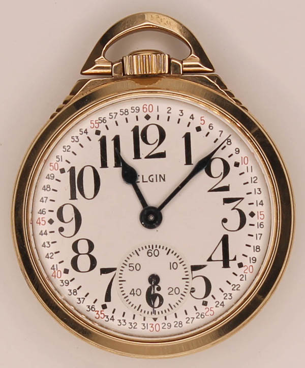 Elgin pocket watch sales keystone watch case